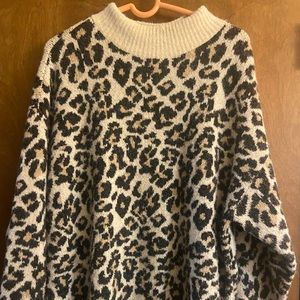 Loft leopard sweater. Heavy. Size 16/18